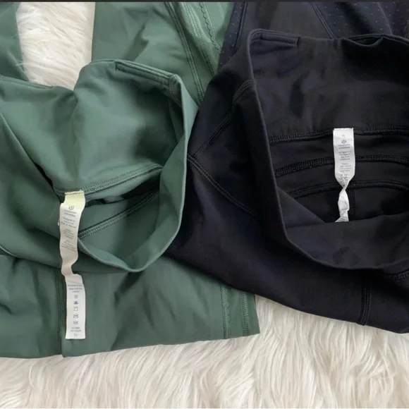 Bundle Lululemon Capri Leggings 6 Green & Black. - Picture 9 of 9